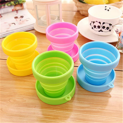 2-Pack Travel Folding Silicone Water Cup – Portable & Collapsible Drinking Cup