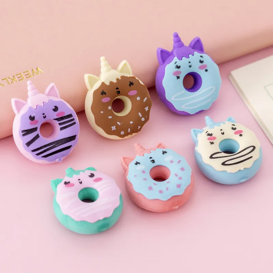 Safe Haven & CO – Unicorn Donut Shaped Erasers (6-Pack)