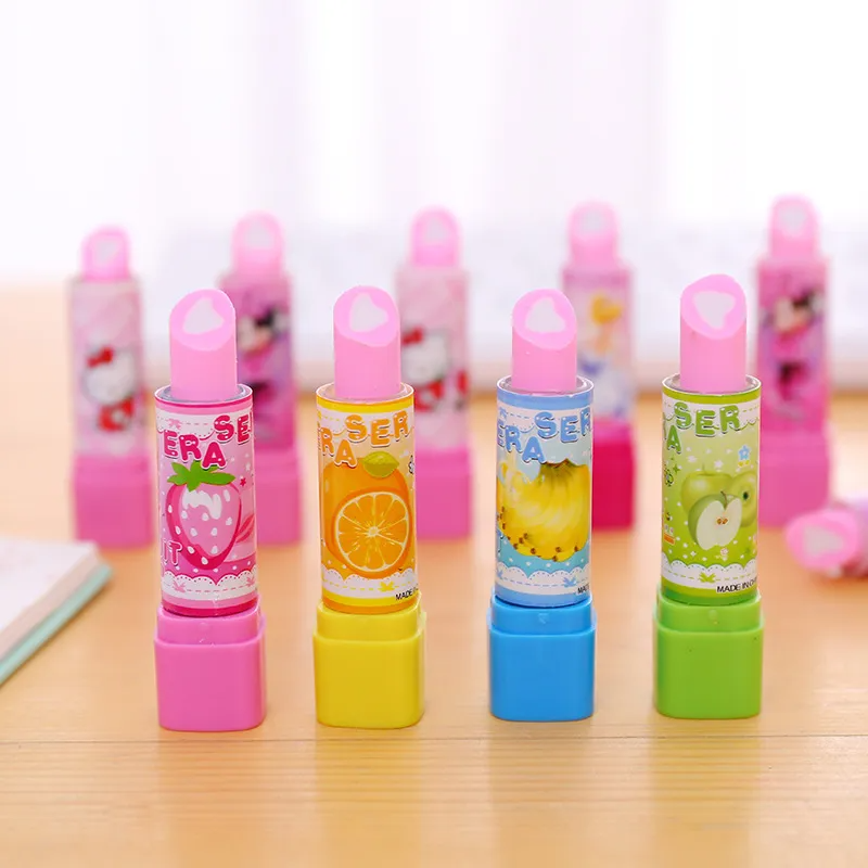 Safe Haven & CO 2-Pack Lipstick-Style Fruit Scented Erasers
