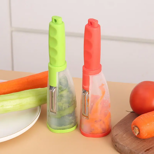 Safe Haven & CO Multifunction Storage Peeler – Built-In Scrap Container