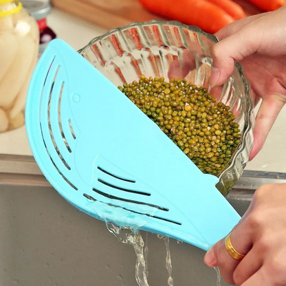 2-Pack Whale-Shaped Clip-On Pot Strainer & Drainer – Random Colors