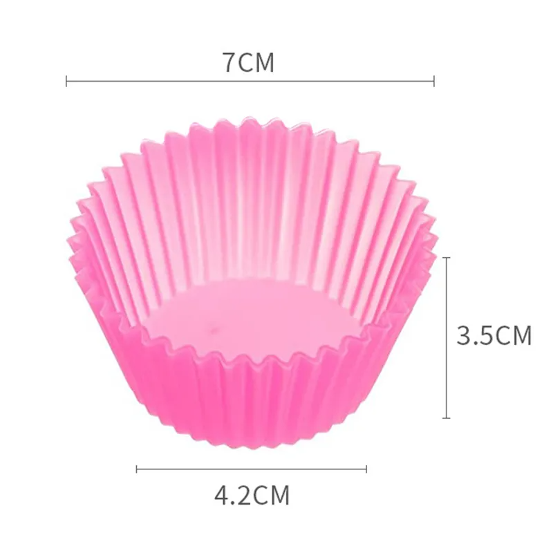 Colorful Silicone Muffin Cups – Reusable Round Cupcake Baking Molds (6-Pack)
