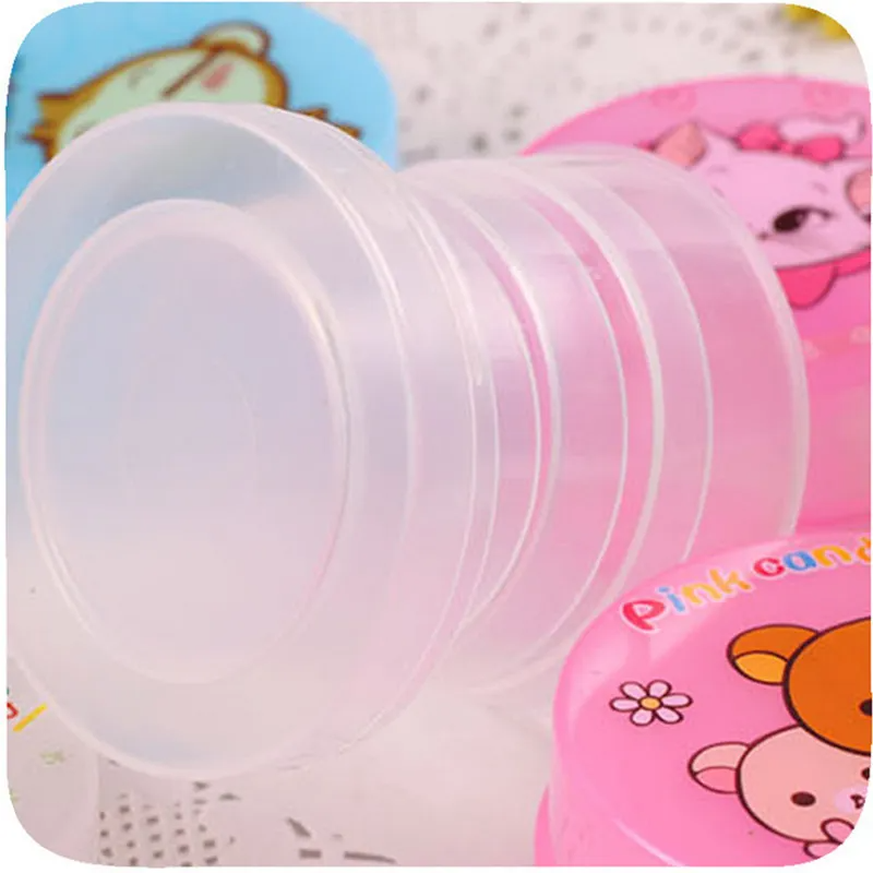 2-Pack Outdoor Portable Folding Cup with Cute Cartoon Case