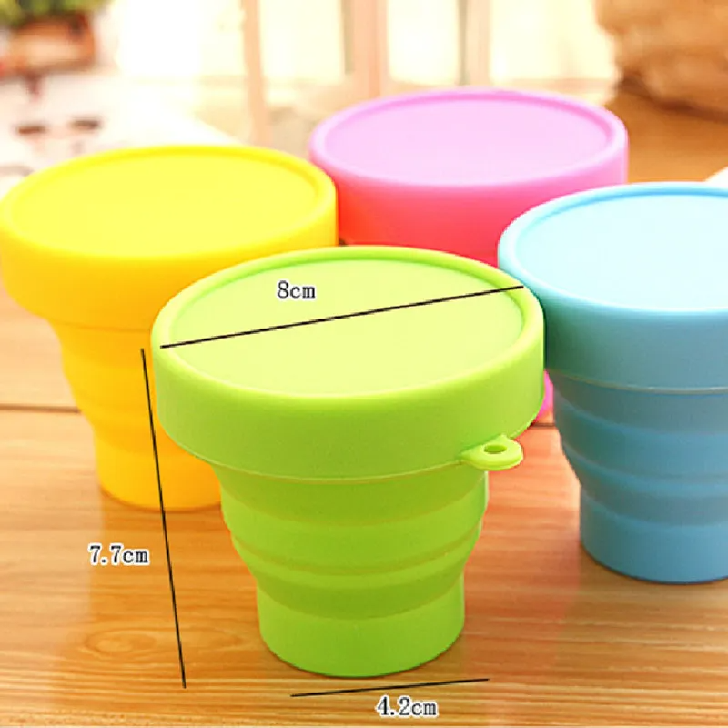 2-Pack Travel Folding Silicone Water Cup – Portable & Collapsible Drinking Cup