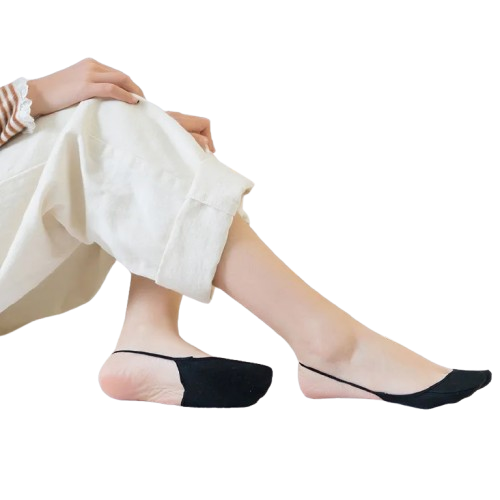 Women’s Low-Cut Half-Palm Elastic Strap Socks (4-Pack)