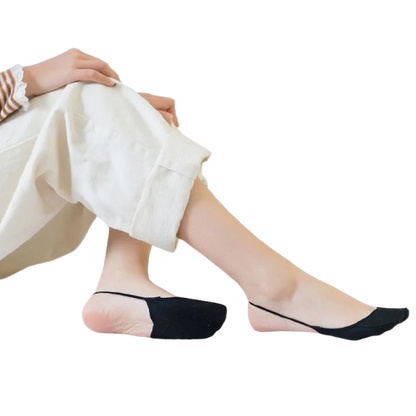 Women’s Low-Cut Half-Palm Elastic Strap Socks (4-Pack)