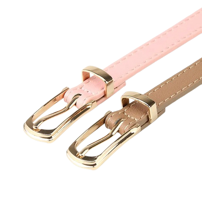 Girl’s Fashion Multicolor Thin Belt with Alloy Pin Buckle – One Size Fits Most 28"-38" Waist
