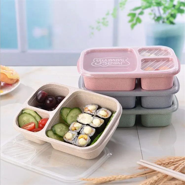 3-Compartment Bento Lunch Box with Lid