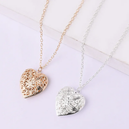 Safe Haven & CO Women Heart Locket Pendant Necklace