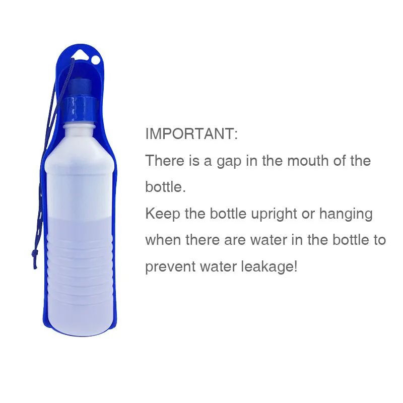 500ML Portable Pet Water Bottle with Fold-Out Drinking Bowl – Dog & Cat Travel Bottle