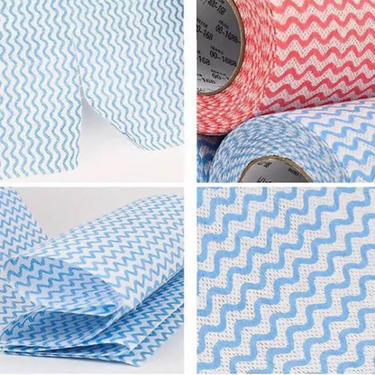 4-Pack (50pcs/Roll) Simple Kitchen Disposable Non-woven Dish Towel