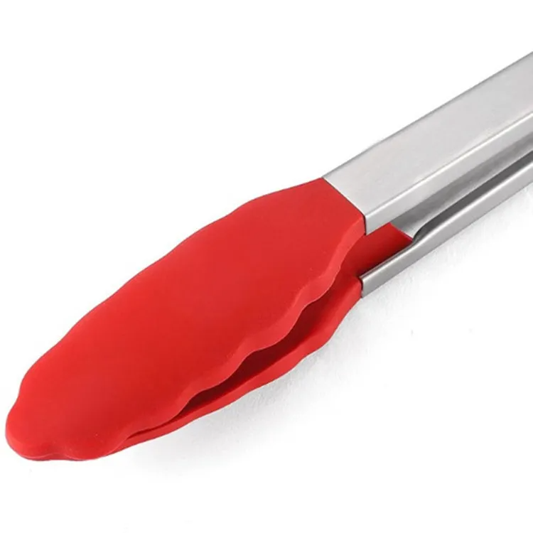(2-Pack) 7-Inch Mini Kitchen Tongs with Heat-Resistant Nylon Tips