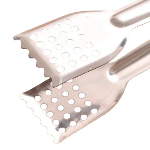 Safe Haven & CO 2-Pack Stainless Steel Anti-Scalding Food Tongs (1 Small, 1 Large)