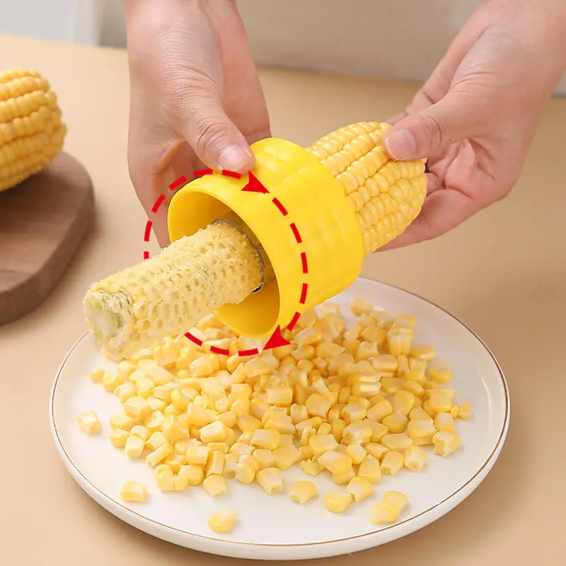 Kitchen Corn Kernel Separator – Handheld Corn Stripper & Cob Kernel Remover