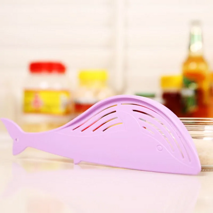 2-Pack Whale-Shaped Clip-On Pot Strainer & Drainer – Random Colors