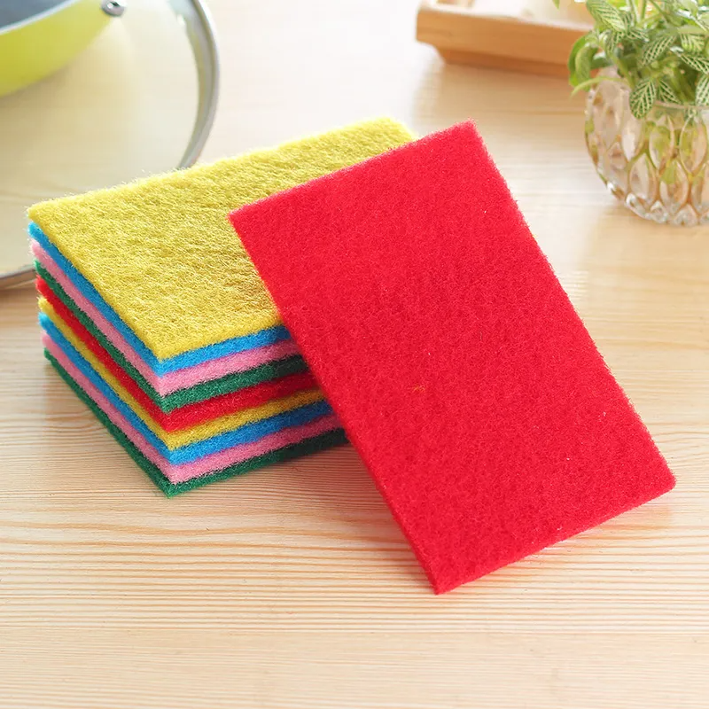 (2-Pack) 10-Piece Colorful Dishwashing Scrub Pad Set – Non-Scratch Cleaning Sponges