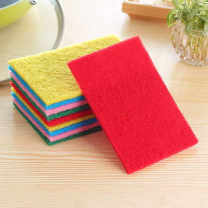 (2-Pack) 10-Piece Colorful Dishwashing Scrub Pad Set – Non-Scratch Cleaning Sponges