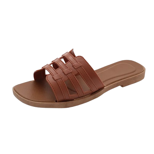 Women’s Woven Square-Toe Slide Sandals