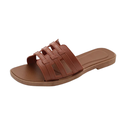 Women’s Woven Square-Toe Slide Sandals