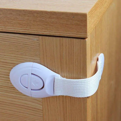 5-Pack Child Safety Cabinet & Drawer Strap Locks – Adhesive Baby Proofing Security Latches