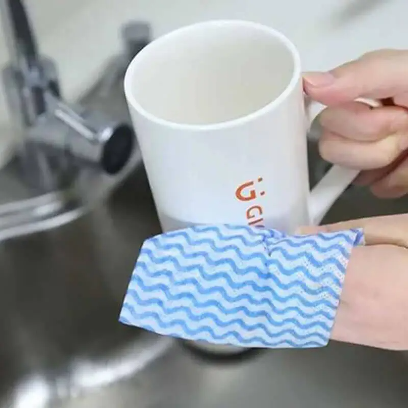 4-Pack (50pcs/Roll) Simple Kitchen Disposable Non-woven Dish Towel