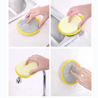 Double-Sided Kitchen Dishwashing Scrubber Sponges – Non-Scratch Cleaning Pads – 10-Pack