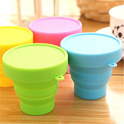 2-Pack Travel Folding Silicone Water Cup – Portable & Collapsible Drinking Cup