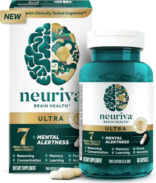 NEURIVA Ultra Nootropic Brain Supplement 60 Capsules - Clearance Sale