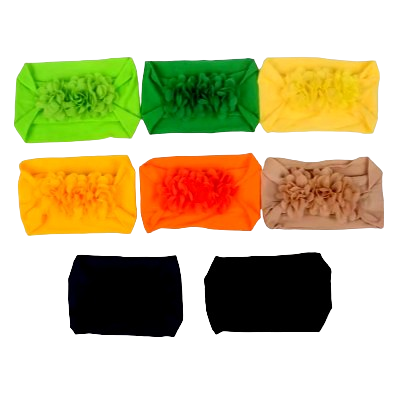 Safe Haven & CO Soft Stretchy Baby Headbands – Floral Turban Hair Wraps for Girls (0–12 Months)