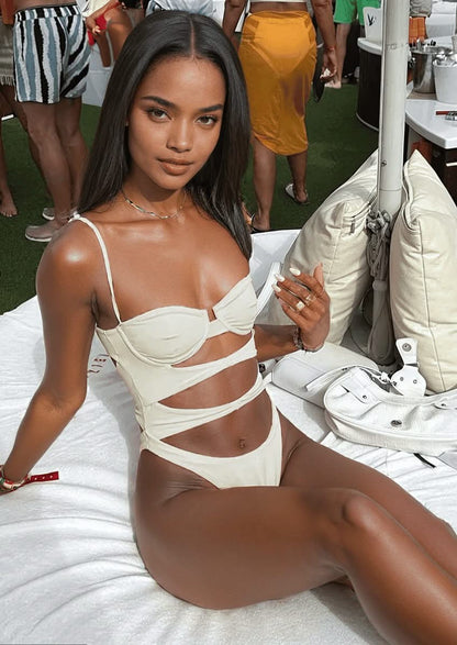 Hollow-Out One-Piece Swimsuit