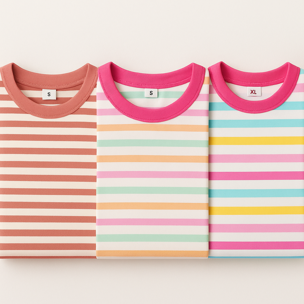 Girls’ 3-Pack Striped Tee Bundle