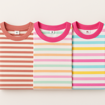Girls’ 3-Pack Striped Tee Bundle