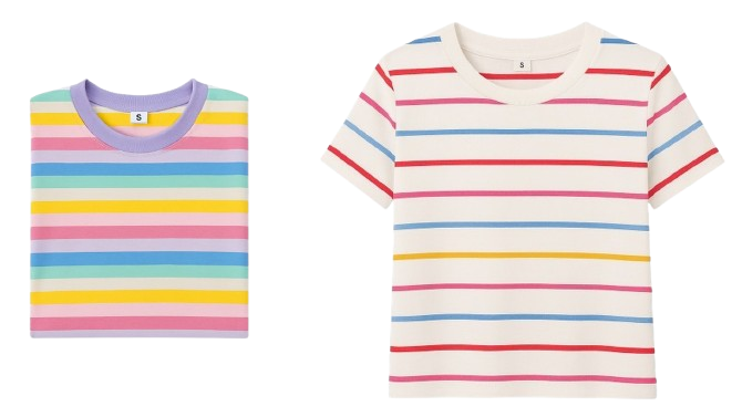 Girls’ 2-Pack Striped Tee Bundle