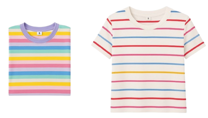 Girls’ 2-Pack Striped Tee Bundle