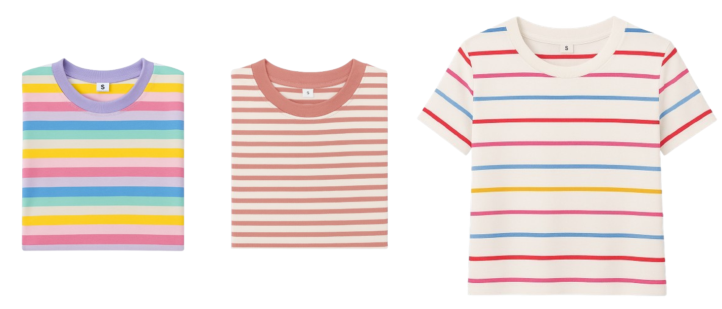 Girls’ 3-Pack Striped Tee Bundle