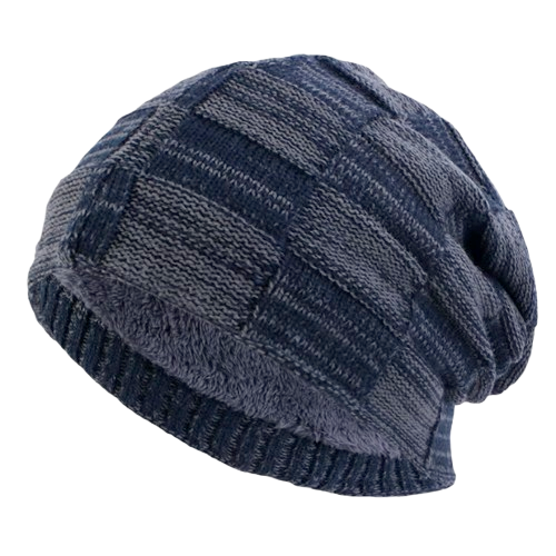 Slouchy Knit Beanie, Double Layer with Fleece Lining, Unisex Winter Hat, Multiple Colors