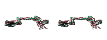2-Pack Braided Cotton Rope Dog Chew Toy – Durable Tug & Dental Training Aid
