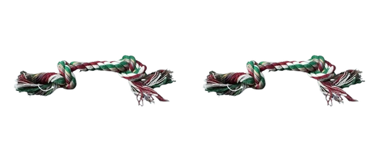 2-Pack Braided Cotton Rope Dog Chew Toy – Durable Tug & Dental Training Aid