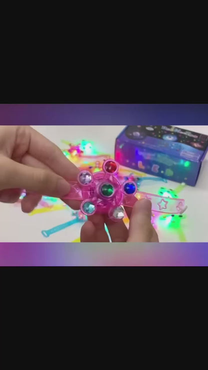 LED Light-Up Fidget Spinner Bracelets – 2-Pack