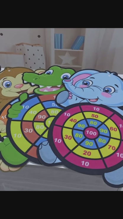 Animal Target Board Dart Game with Sticky Balls