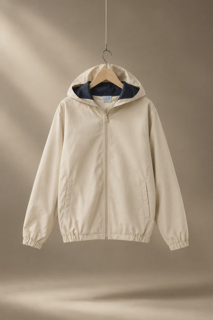 Unik Boys Waterproof Hooded Jacket – Lightweight Zip Front (Sizes S–XL)
