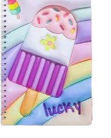 3D Cartoon Ice Cream Spiral Notebook