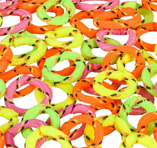 Kids Friendship Rings Party Favor Set – 16-Pack Colorful Plastic Rings (2 Inch)