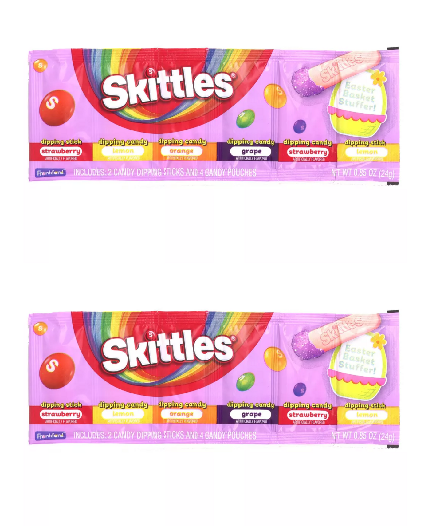 Skittles Dig N’ Dip Candy Strip with Dipping Sticks – 2 Pack, 0.85 oz