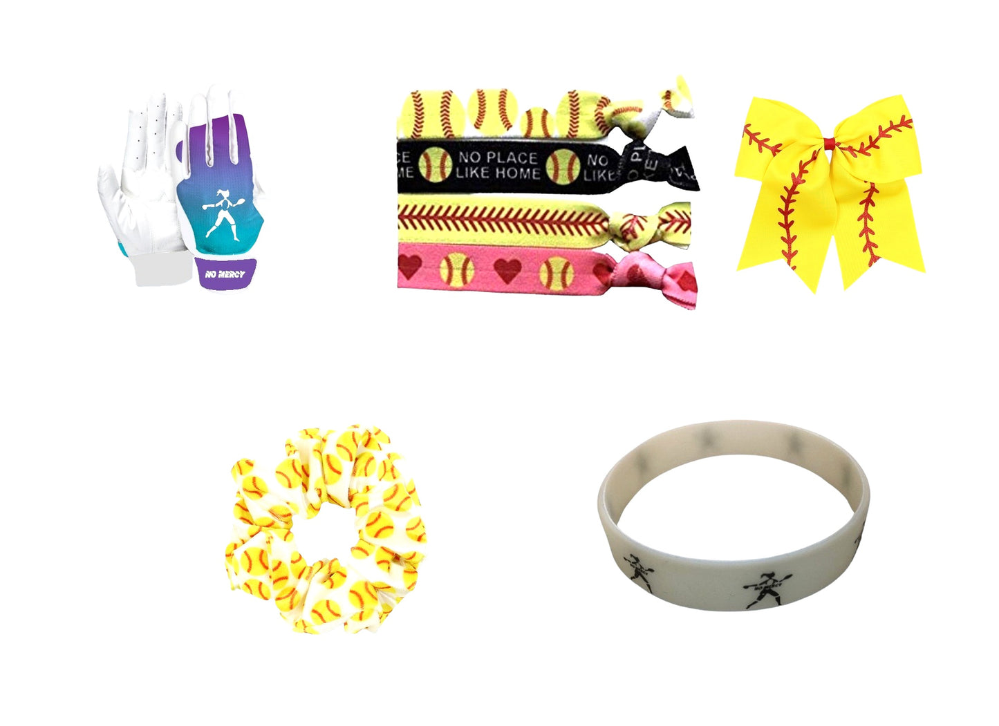 No Mercy Adult Softball Accessory Bundle – 5-Piece Set