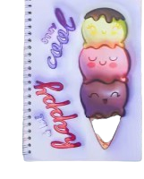 3D Cartoon Ice Cream Spiral Notebook