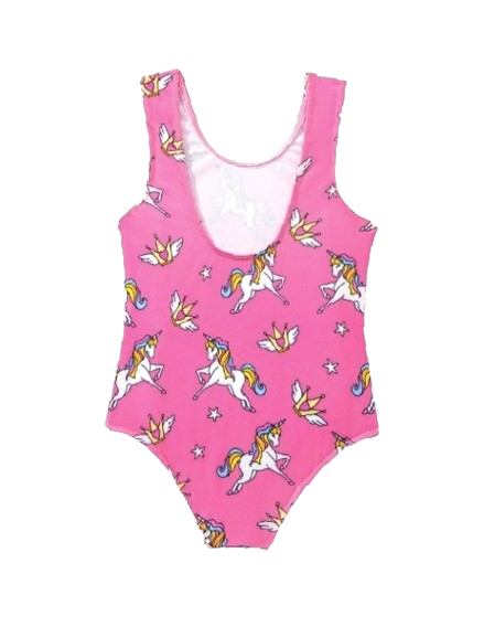 SHEIN Girls' Unicorn Print One-Piece Swimsuit