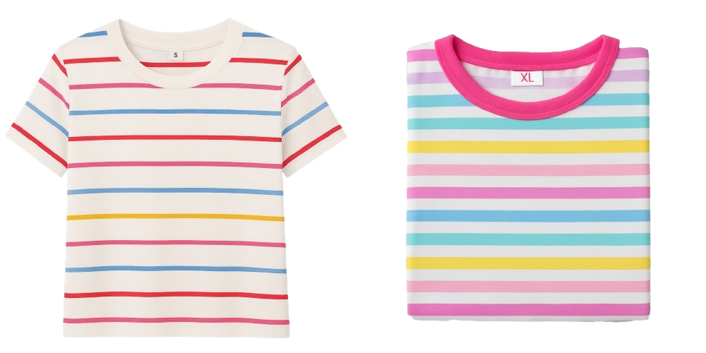 Girls’ 2-Pack Striped Tee Bundle